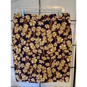 The‎ Pencil Skirt by J Crew Factory Floral Sz 6